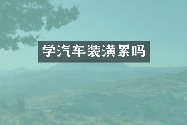 学汽车装潢累吗