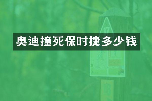 奥迪撞死保时捷多少钱