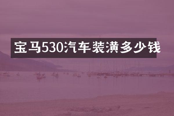 宝马530汽车装潢多少钱