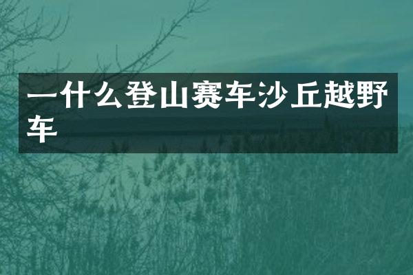 一什么登山赛车沙丘越野车
