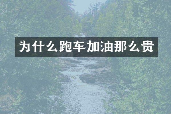 为什么跑车加油那么贵