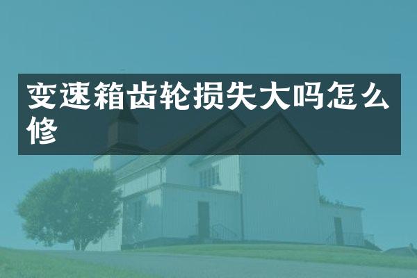 变速箱齿轮损失大吗怎么修