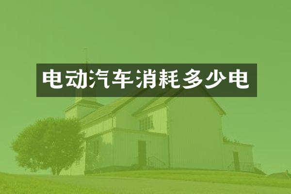 电动汽车消耗多少电