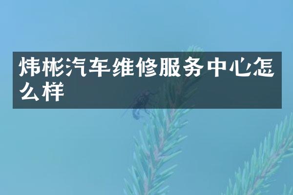 炜彬汽车维修服务中心怎么样