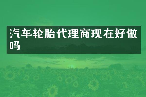 汽车轮胎代理商现在好做吗