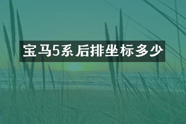 宝马5系后排坐标多少
