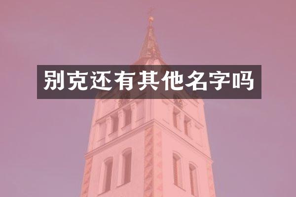 别克还有其他名字吗