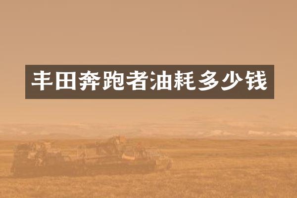 丰田奔跑者油耗多少钱