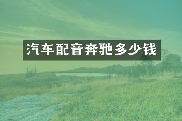 汽车配音奔驰多少钱