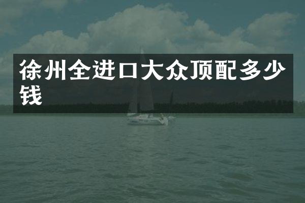 徐州全进口大众顶配多少钱