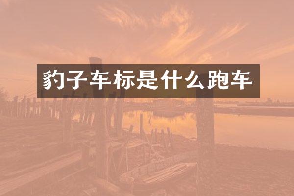 豹子车标是什么跑车