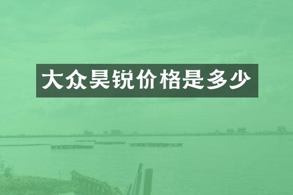 大众昊锐价格是多少