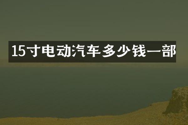 15寸电动汽车多少钱一部