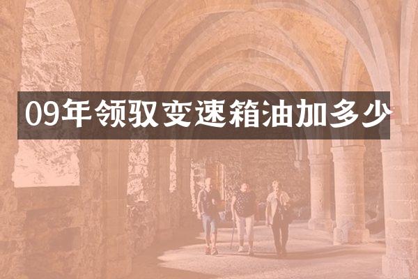 09年领驭变速箱油加多少
