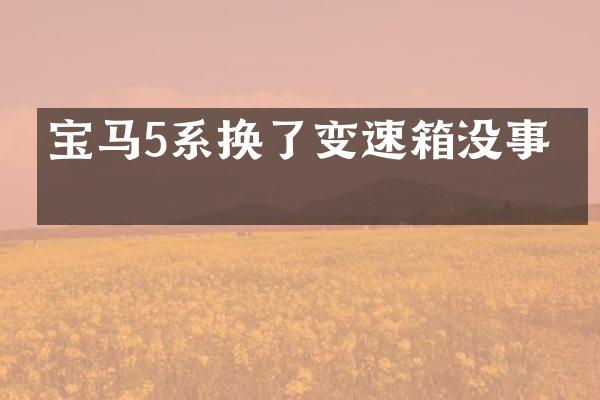 宝马5系换了变速箱没事吗
