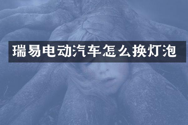 瑞易电动汽车怎么换灯泡