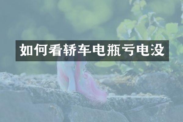 如何看轿车电瓶亏电没