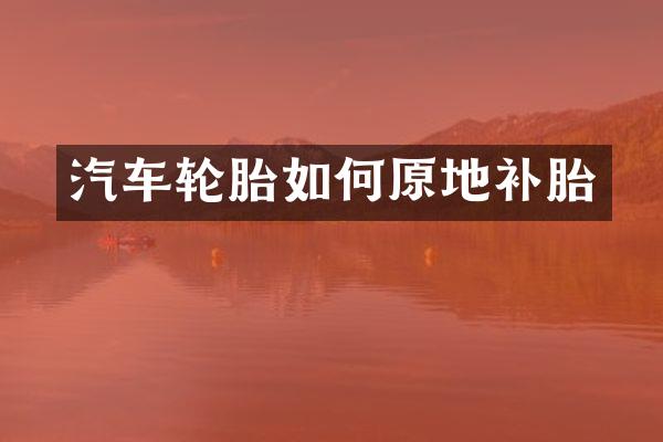 汽车轮胎如何原地补胎