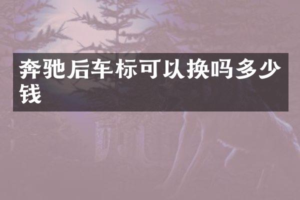 奔驰后车标可以换吗多少钱