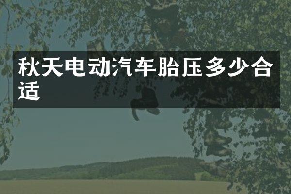 秋天电动汽车胎压多少合适