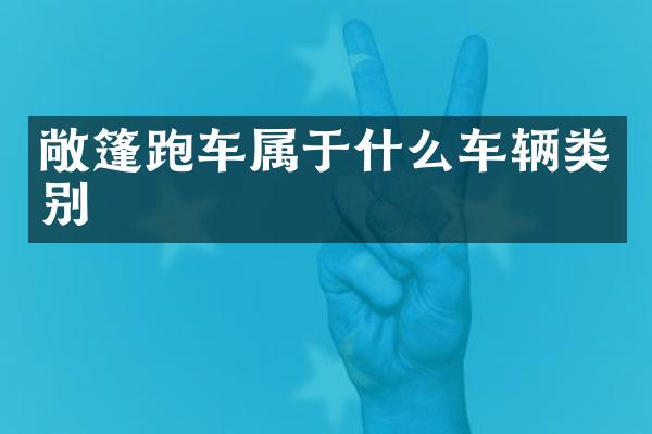 敞篷跑车属于什么车辆类别