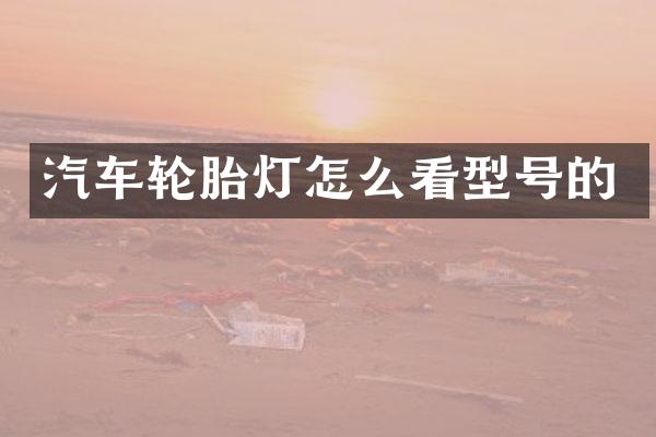 汽车轮胎灯怎么看型号的