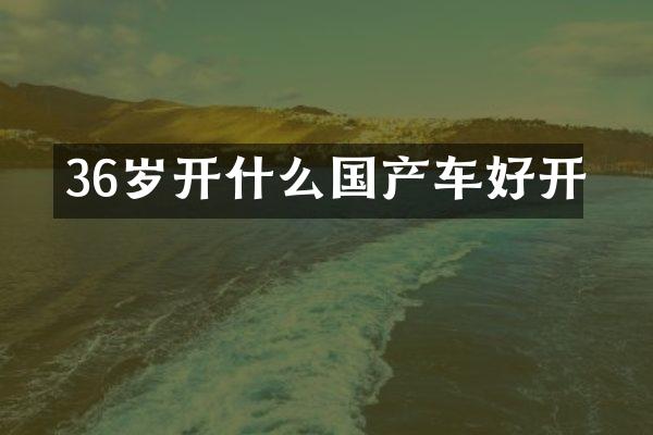 36岁开什么国产车好开