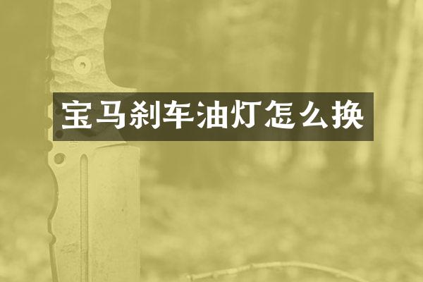 宝马刹车油灯怎么换