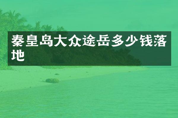 秦皇岛大众途岳多少钱落地