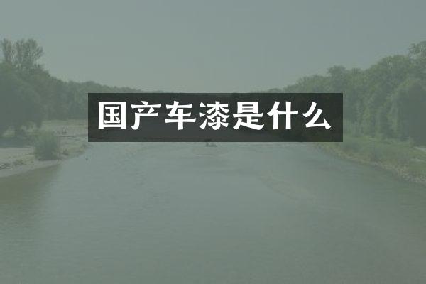国产车漆是什么