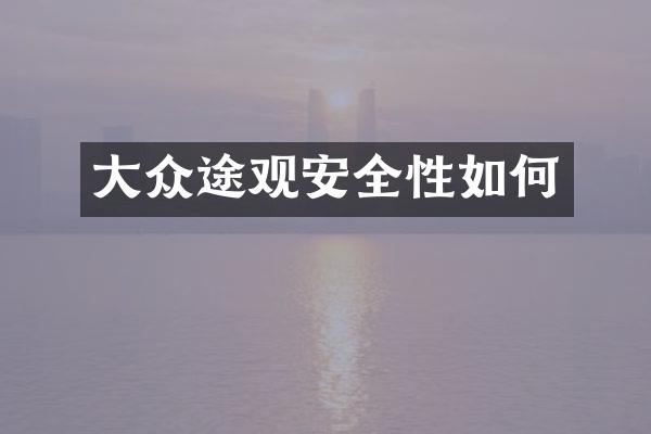 大众途观安全性如何