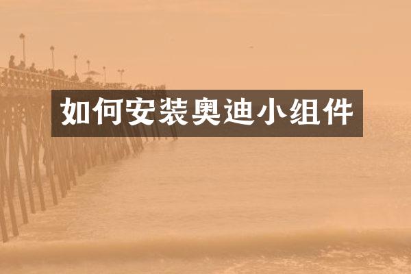 如何安装奥迪小组件