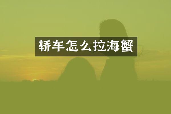 轿车怎么拉海蟹
