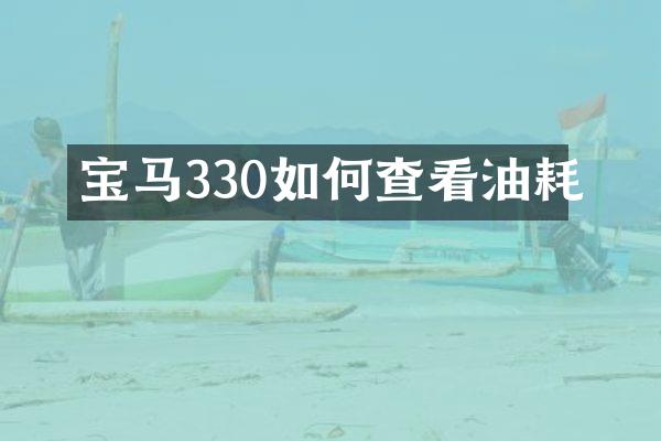 宝马330如何查看油耗