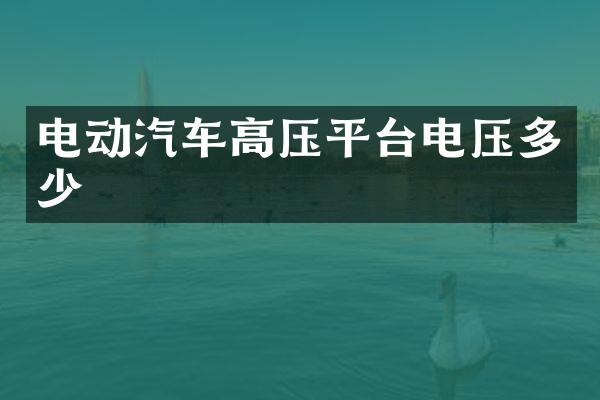 电动汽车高压平台电压多少