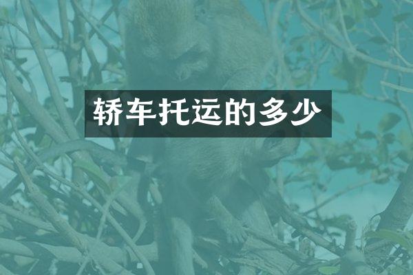 轿车托运的多少