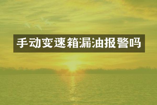 手动变速箱漏油报警吗
