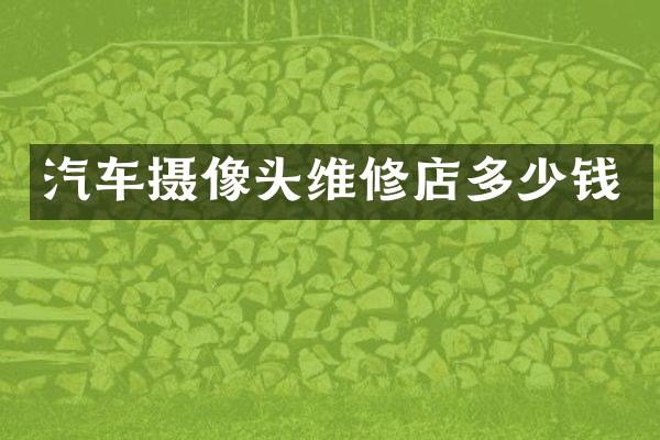 汽车摄像头维修店多少钱