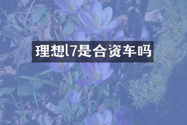 理想l7是合资车吗