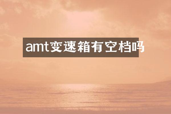 amt变速箱有空档吗