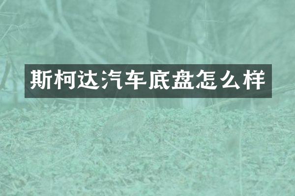 斯柯达汽车底盘怎么样
