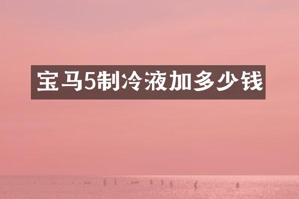 宝马5制冷液加多少钱
