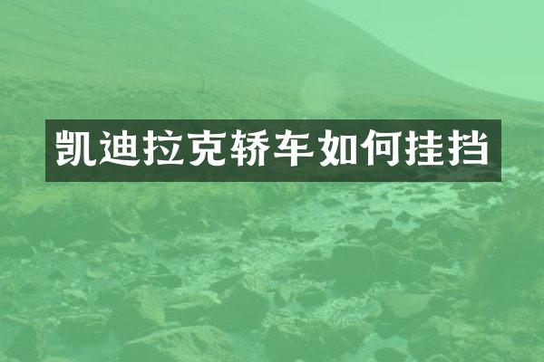 凯迪拉克轿车如何挂挡