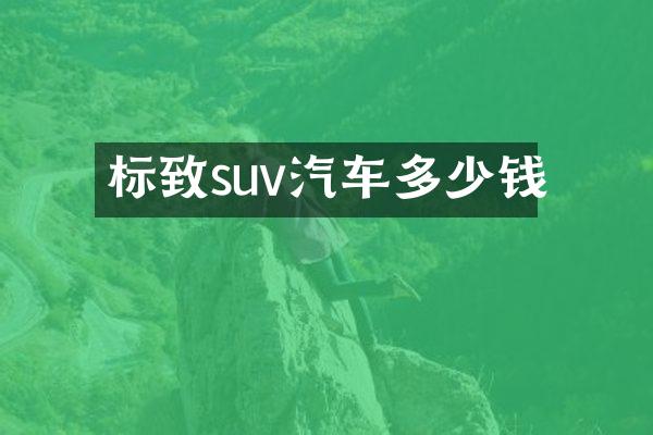 标致suv汽车多少钱