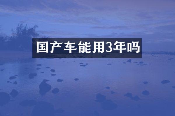 国产车能用3年吗
