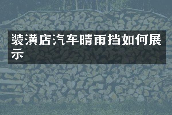 装潢店汽车晴雨挡如何展示