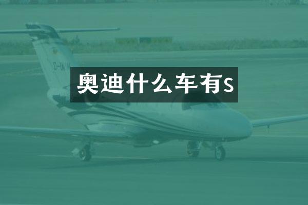 奥迪什么车有s