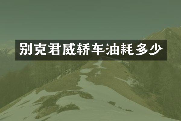 别克君威轿车油耗多少