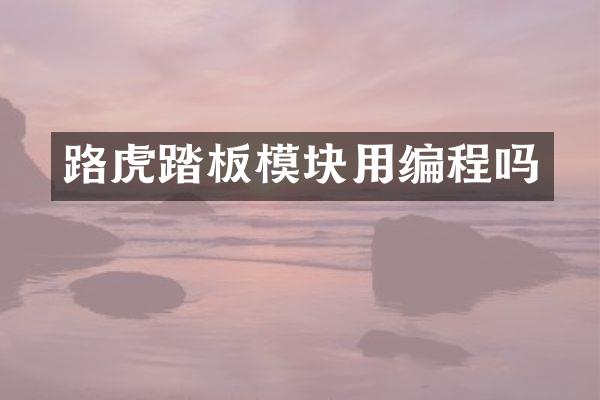 路虎踏板模块用编程吗