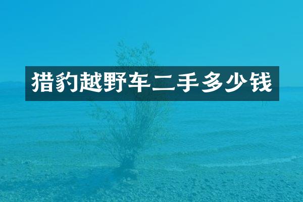 猎豹越野车二手多少钱